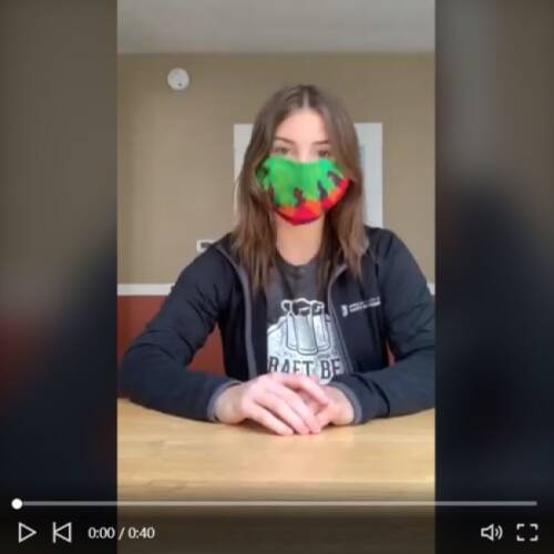Occupational Safety & Health Student Demonstrates How to Make a Bandanna Mask